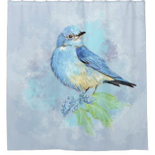 Watercolor Bluebird Blue Bird Art