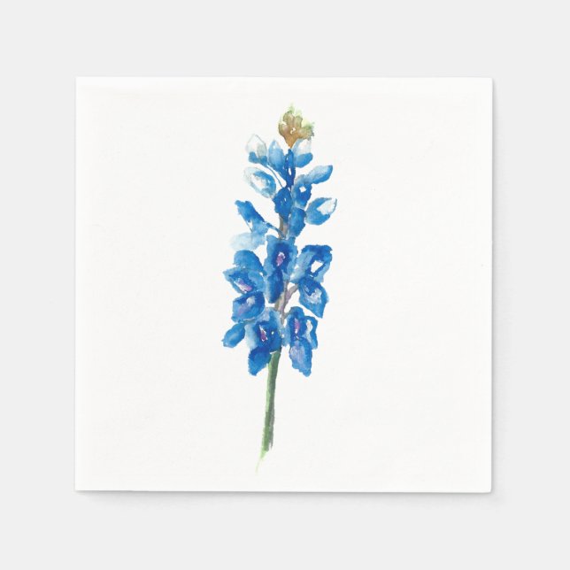 Watercolor Bluebonnet 5 Napkin (Front)