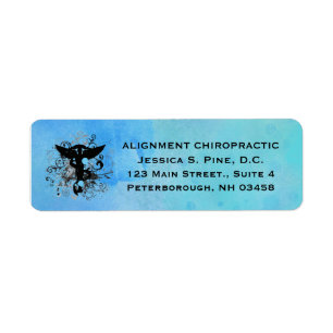Watercolor {blues} Chiropractic Address Labels