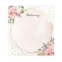 Watercolor Blush Floral Pesonalized