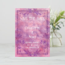 Watercolor Blush Floral Save the Date