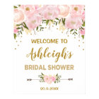 Watercolor Blush Peonies Bridal Shower Welcome