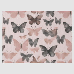 Watercolor Blush Pink Butterfly Tissue Paper