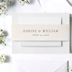 Watercolor Blush Pink Mexican Dream Wedding Invitation Belly Band