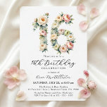Watercolor Blush Pink Peonies Sweet 16 Birthday Invitation<br><div class="desc">This elegant 16th birthday invitation design features the number sixteen beautifully illustrated with delicate watercolor blush pink peonies, cream roses, and sage greenery. It is the perfect choice for a sophisticated and feminine Sweet 16 birthday celebration. Easily personalize the graceful script calligraphy and classic typography with your own special event...</div>