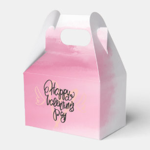 Watercolor Blush Valentines Gift Box