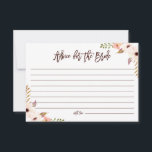 Watercolor Bohemian Flowers Advice for the Bride<br><div class="desc">Give your advice for the beautiful bride. Whimsical floral advice for the bride card featuring watercolor floral wreath. This rustic floral advice card will be perfect for spring,  fall or shabby chic themed bridal showers.</div>