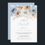 Watercolor Boho Blue Floral 40th Birthday Invitation<br><div class="desc">Watercolor Boho Blue Floral 40th Birthday Party Invitation

See matching collection in Niche and Nest Store</div>
