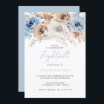 Watercolor Boho Blue Floral 80th Birthday Party Invitation<br><div class="desc">Watercolor Boho Blue Floral 80th Birthday Party Invitation

See matching collection in Niche and Nest Store</div>