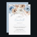 Watercolor Boho Blue Floral 90th Birthday Party Invitation<br><div class="desc">Watercolor Boho Blue Floral 90th Birthday Party Invitation

See matching collection in Niche and Nest Store</div>