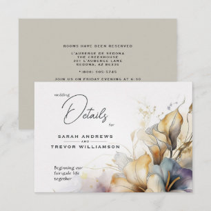 Watercolor Boho Calla Lily Floral Enclosure Card