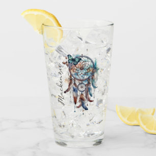 Watercolor Boho Dreamcatcher Glass