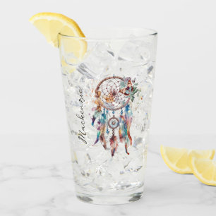 Watercolor Boho Dreamcatcher Glass