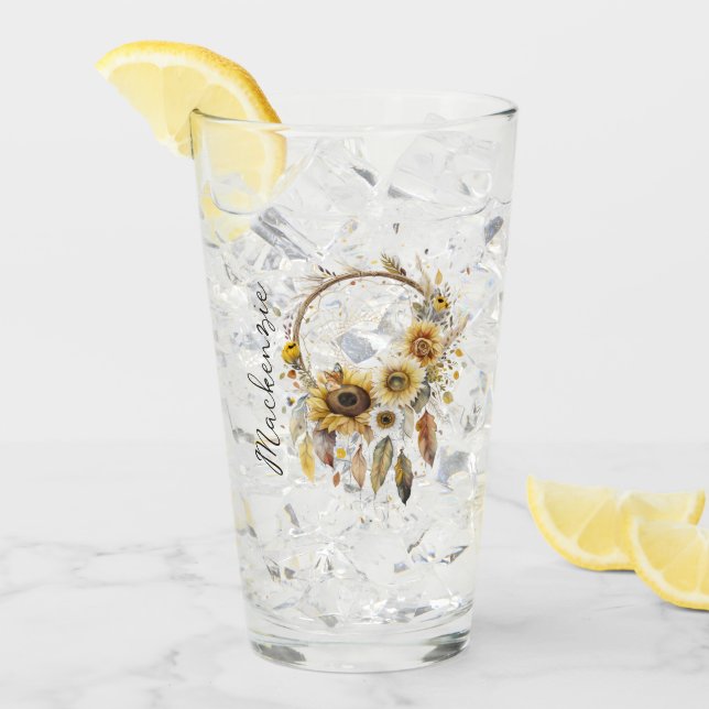 Watercolor Boho Dreamcatcher Glass (Front Ice)