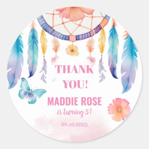 Watercolor Boho Dreamcatchers Favor Tags