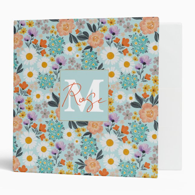 Watercolor Boho Floral Binder (Front/Inside)