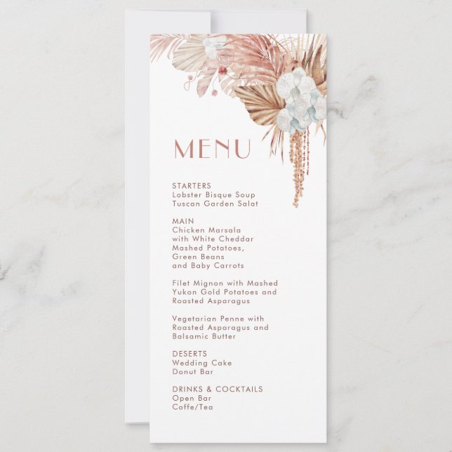 Watercolor Boho Floral    Invitation (Front)