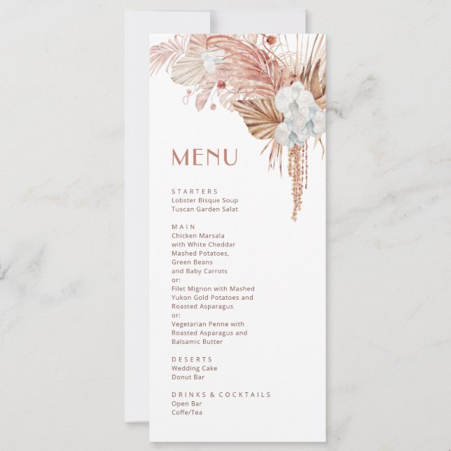 Watercolor Boho Floral    Invitation (Front)