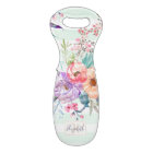 Watercolor Boho floral, leaves, stripes hand paint