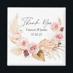 watercolor Boho Floral Pampas Grass Wedding favour Magnet<br><div class="desc">watercolor Boho Floral Pampas Grass Wedding favour magnet</div>