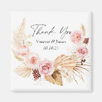watercolor Boho Floral Pampas Grass Wedding favour