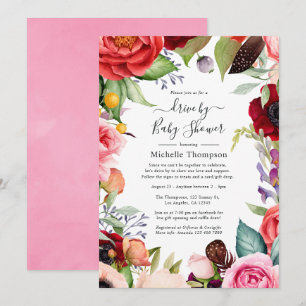 Watercolor Boho Floral Wedding Update Invitation