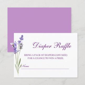 Watercolor Boho Flowers Baby Shower Diaper Raffle Enclosure Card