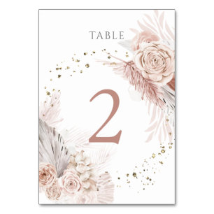 watercolor boho flowers Table Number 2
