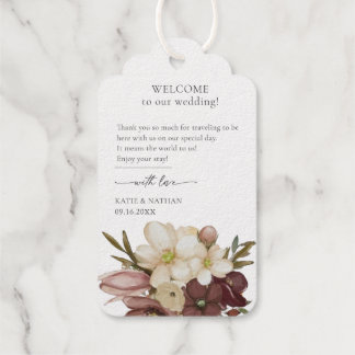 Watercolor Boho Neutral Wedding Gift Tags