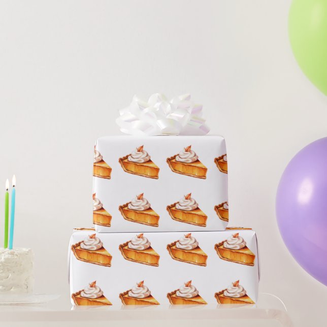 Watercolor Boho Pie Pattern Wrapping Paper (Party Gifts)