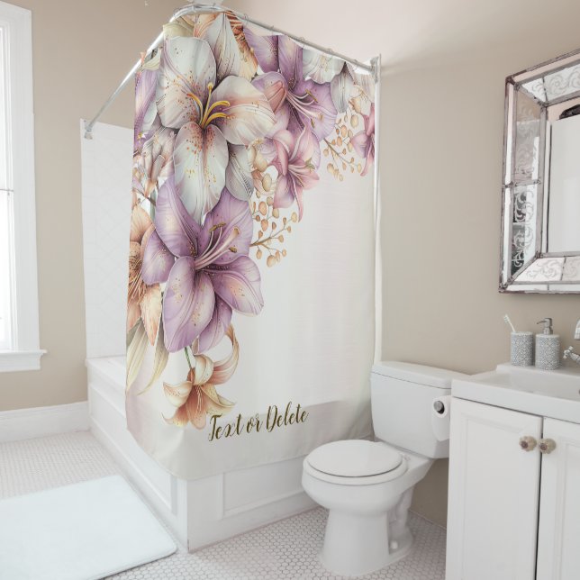 Watercolor Boho Pink Flowers Elegant Stylish (In Situ)