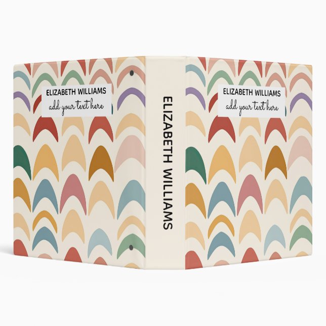 Watercolor Boho Rainbow Binder (Background)