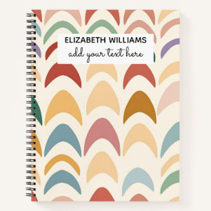 Watercolor Boho Rainbow Notebook
