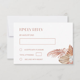 Watercolor Boho Wedding RSVP Card
