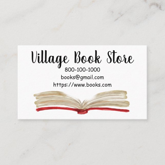 WATERCOLOR BOOK Business card (Front)