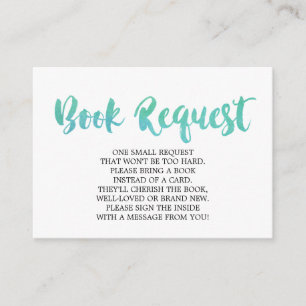 Watercolor Book Request Invitation Insert