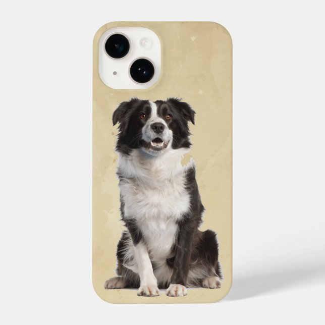Watercolor Border Collie Dog Pet Animal  iPhone Case (Back)