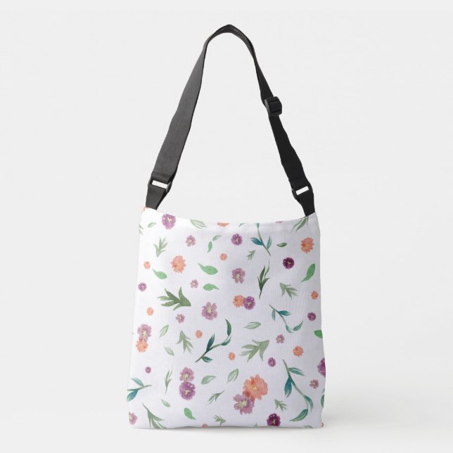 Watercolor Botanical Bag | Gift for Flower Lovers (Front)