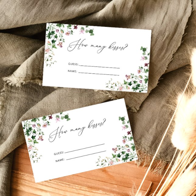 Watercolor Botanical Bridal Shower Game Enclosure  Card (Creator Uploaded)