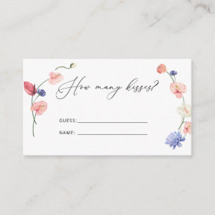 Watercolor Botanical Bridal Shower Game Enclosure  Card
