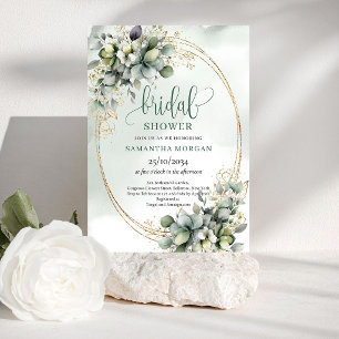 Watercolor Botanical Bridal Shower Invitation