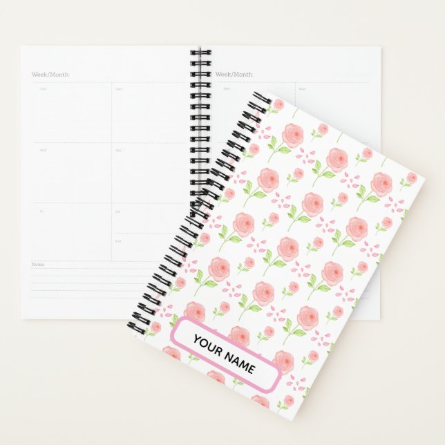Watercolor Botanical  Floral Pattern Planner (Display)