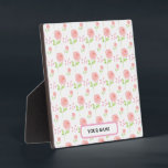 Watercolor Botanical  Floral Pattern Planner Plaque<br><div class="desc">Personalize name inside rectangle at front.</div>