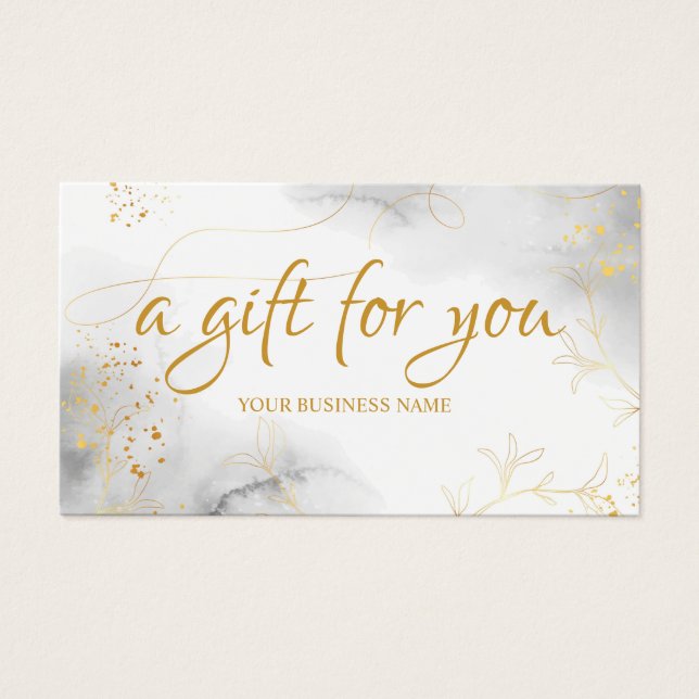 Watercolor botanical Foliage Gift Certificate (Front)