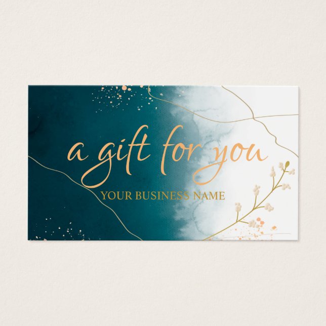 Watercolor botanical Foliage Gift Certificate (Front)