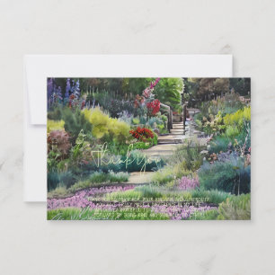Watercolor botanical garden customizable card