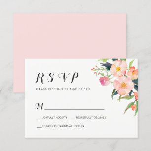 Watercolor Botanical Garden Floral RSVP Response