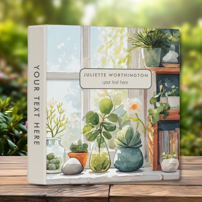 Watercolor Botanical Garden Personalized Binder (Creator Uploaded)