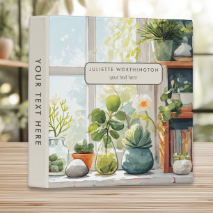 Watercolor Botanical Garden Personalized Binder