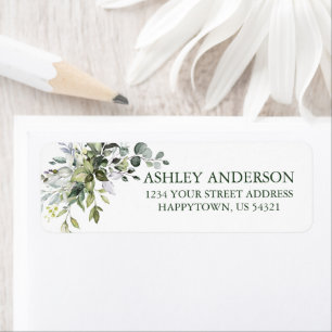 Watercolor Botanical Greenergie Return Adresse Gre